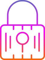 Locked Line Gradient Icon Design vector