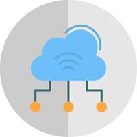 Cloud Computing Flat Scale Icon Design vector