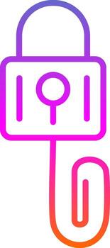 Picklock Line Gradient Icon Design vector