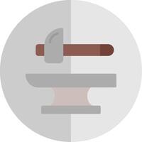 Blacksmith Flat Scale Icon Design vector