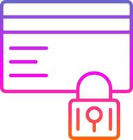 Secure Payment Line Gradient Icon Design vector