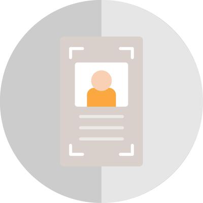 Baseball Card Flat Scale Icon Design