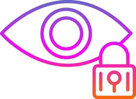 Retinal Scan Line Gradient Icon Design vector