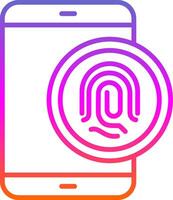 Biometric Identification Line Gradient Icon Design vector