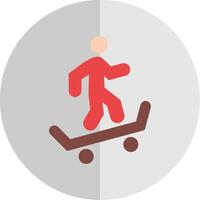 Skateboarding Flat Scale Icon Design vector