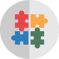 Jigsaw Flat Scale Icon Design vector