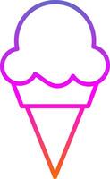 Ice Cream Line Gradient Icon Design vector