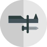 Bayonet Flat Scale Icon Design vector