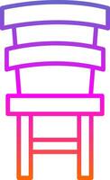 Dining Chair Line Gradient Icon Design vector