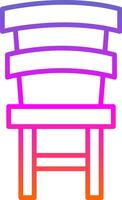 Dining Chair Line Gradient Icon Design vector