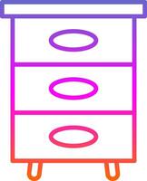 Filling Cabinet Line Gradient Icon Design vector