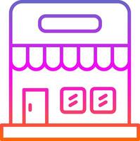 Supermarket Line Gradient Icon Design vector