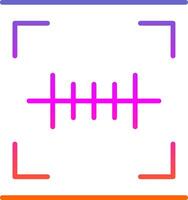 Barcode Scan Line Gradient Icon Design vector