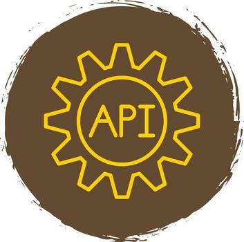 Api Line Gradient Icon Design vector