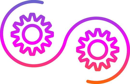 Devops Line Gradient Icon Design vector