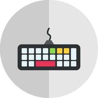 teclado plano escala icono diseño vector