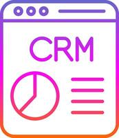 CRM Line Gradient Icon Design vector