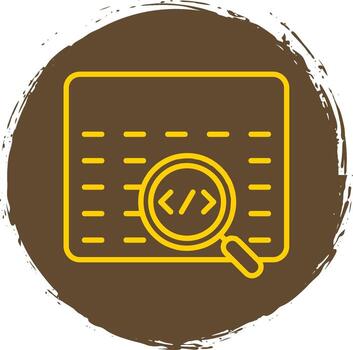 código revisión línea degradado icono diseño vector