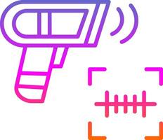 Scanning Line Gradient Icon Design vector