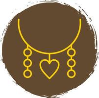 Necklace Line Gradient Icon Design vector