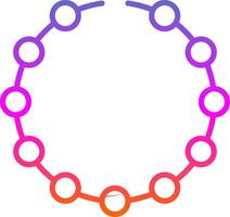 Bracelet Line Gradient Icon Design vector