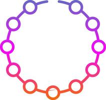 Bracelet Line Gradient Icon Design vector