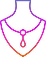Necklace Line Gradient Icon Design vector