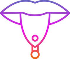 Piercing Line Gradient Icon Design vector
