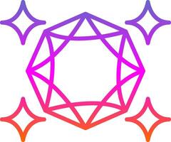 Sapphire Line Gradient Icon Design vector