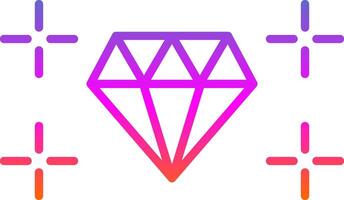 Diamond Line Gradient Icon Design vector
