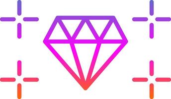 diamante línea degradado icono diseño vector