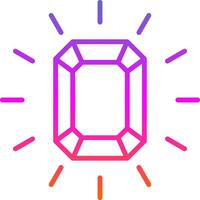 Gem Line Gradient Icon Design vector