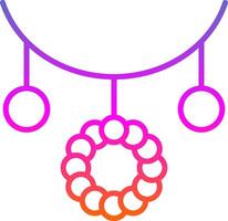 Necklace Line Gradient Icon Design vector