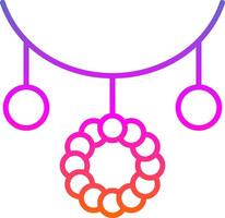 Necklace Line Gradient Icon Design vector