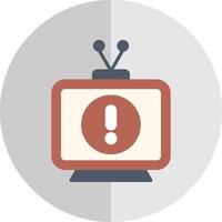 Television Flat Scale Icon Design vector