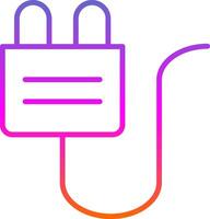 Plug Line Gradient Icon Design vector