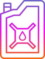 Petrol Can Line Gradient Icon Design vector