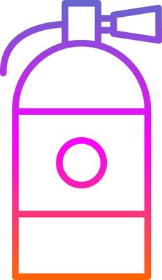 Fire Extinguisher Line Gradient Icon Design