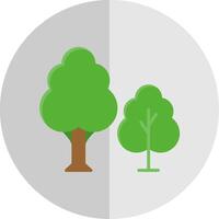 Trees Flat Scale Icon Design vector