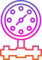 Pressure Gauge Line Gradient Icon Design vector