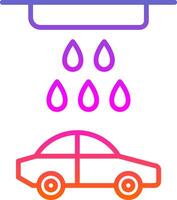 Car Wash Line Gradient Icon Design vector