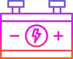 Car Battery Line Gradient Icon Design vector