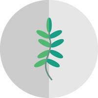 Fern Flat Scale Icon Design vector