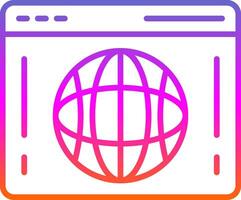 Web Portal Line Gradient Icon Design vector