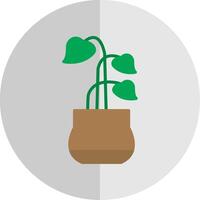 Rubber Plant Flat Scale Icon Design vector