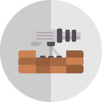 Turret Flat Scale Icon Design vector