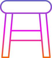 Stool Line Gradient Icon Design vector