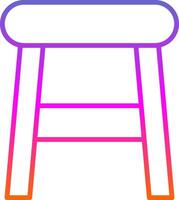 Stool Line Gradient Icon Design vector