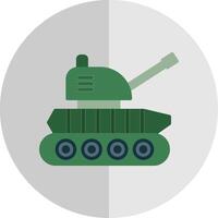 Tank Flat Scale Icon Design vector