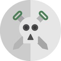 Skull Flat Scale Icon Design vector